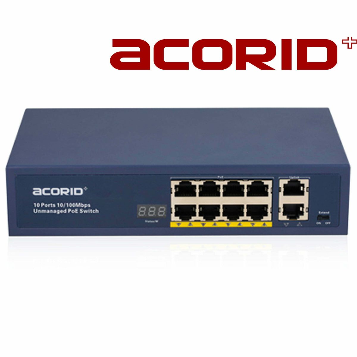 LS1310PM ACORID 8 Port Fast Ethernet POE Switch With 2 Uplink Ports