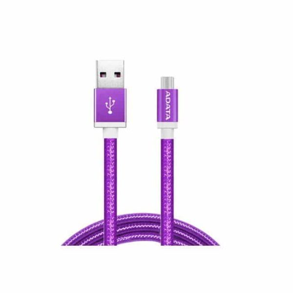 ADATA Amucal 100cm Micro USB Type A Aluminum Cable - Purple