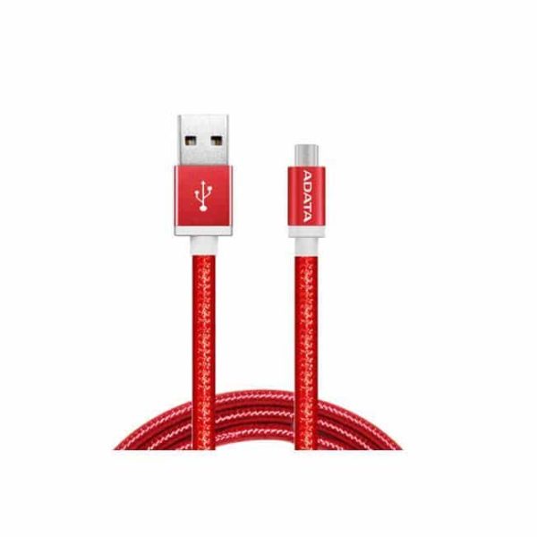 ADATA Amucal 100cm Micro USB Type A Aluminum Cable - Red